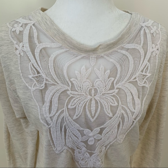 Knox Rose Semi Sheer Crochet Pullover Sweater - Picture 2 of 7